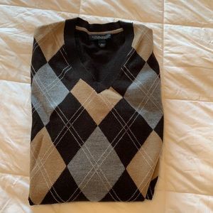 Extra fine merino wool v neck sweater